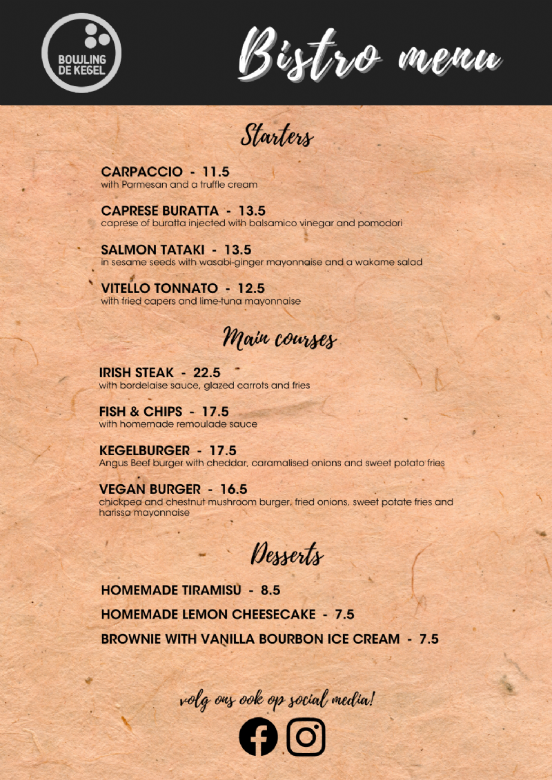 Menukaart Bistro 2023 EN